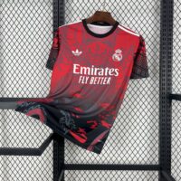 Real Madrid 202425 Red and black dragon Jersey