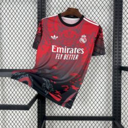 Real Madrid 202425 Red and black dragon Jersey