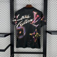 98dca6d4fb964963a8b12b1b0fdf7688 Real Madrid 2025-26 Louis Vuitton Joint Edition Black colorful version Jersey