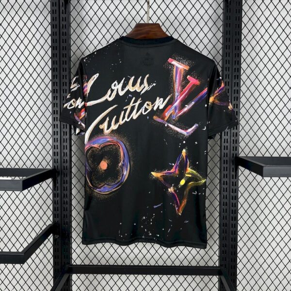 Real Madrid 2025 26 Louis Vuitton Joint Edition Black colorful version Jersey