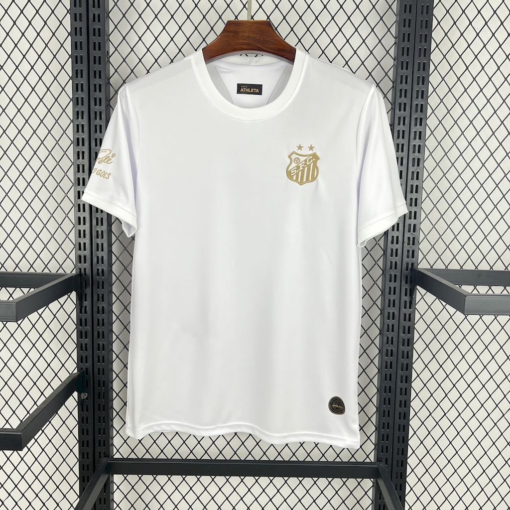a0d91079f0bf43f58e8f3c762b8ae974 Santos 2025-26 Pele 1.000 GOLS White Jersey