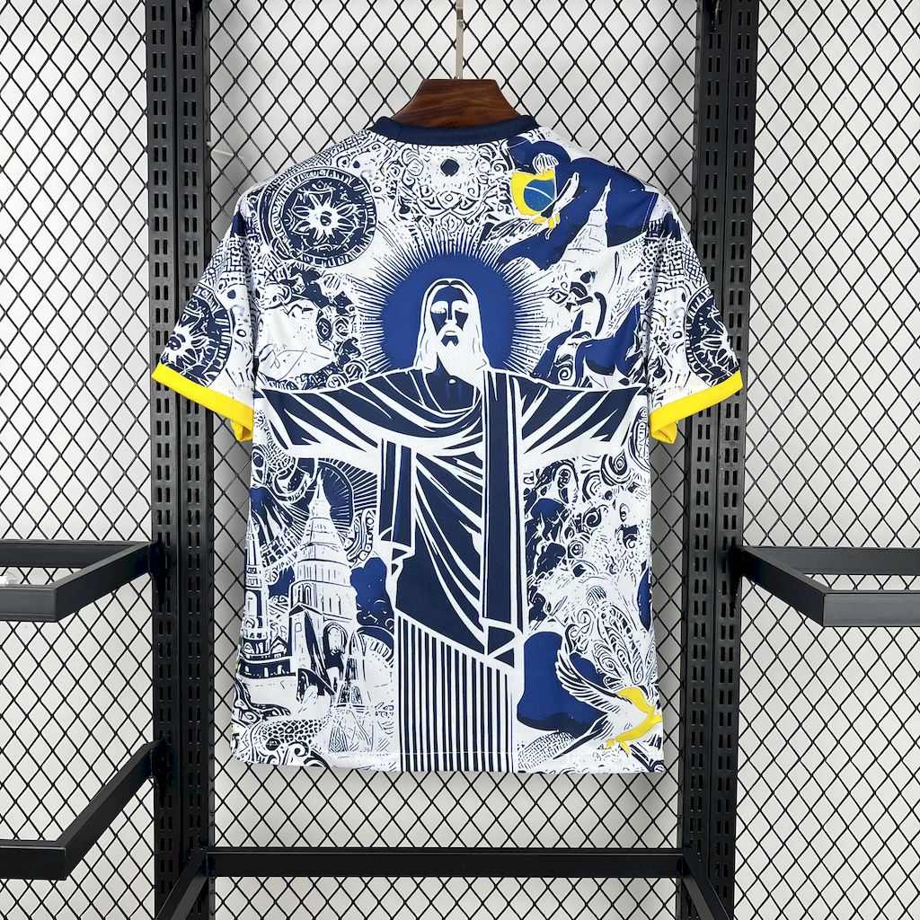 Brazil 2025-26 Blue and white Jersey