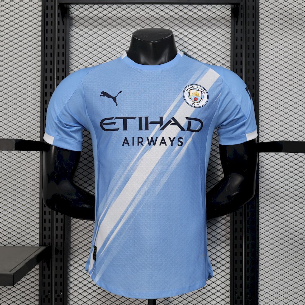 Manchester City 2025-26 Home Jersey Player Version