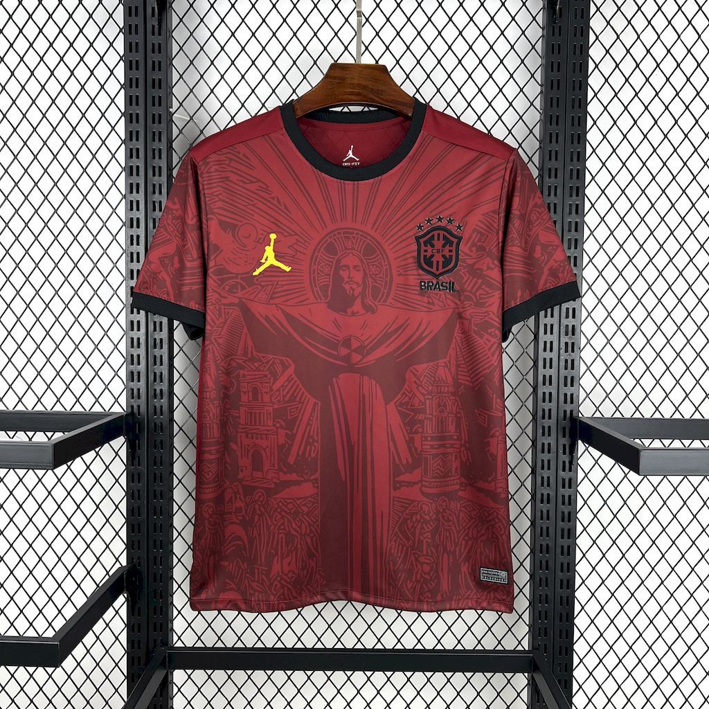 abb67cbe46cb4f69a8b2c12959c9b3e8 Brazil 2025-26 Jordan Maroon Special Edition Jersey