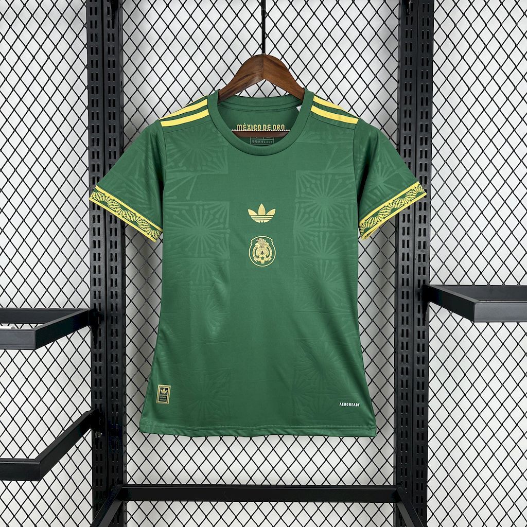 Mexico 2025-26 Gold- Green Womens Jersey Mexico 2025-26 Gold- Green Womens Jersey