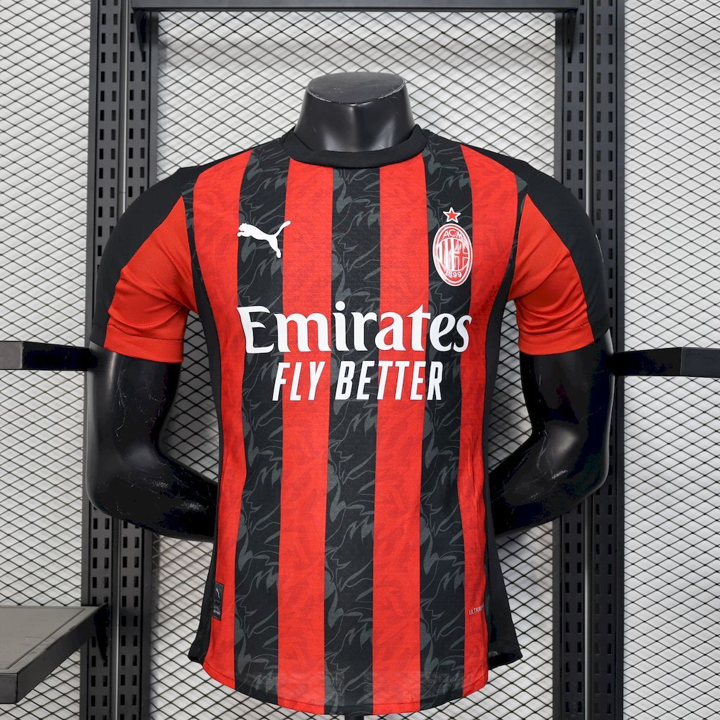 AC Milan 2025-26 Home Jersey Player Version
