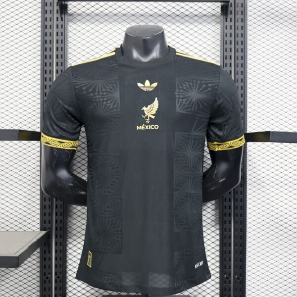 Mexico 2025 26 Gold Black Jersey Player Version