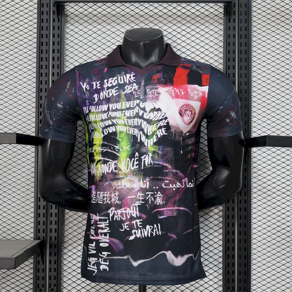 Manchester City 2025-26 Black color special edition Jersey Player Version