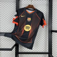 Barcelona 2025-26 black orange special edition Jersey (With Champions League)