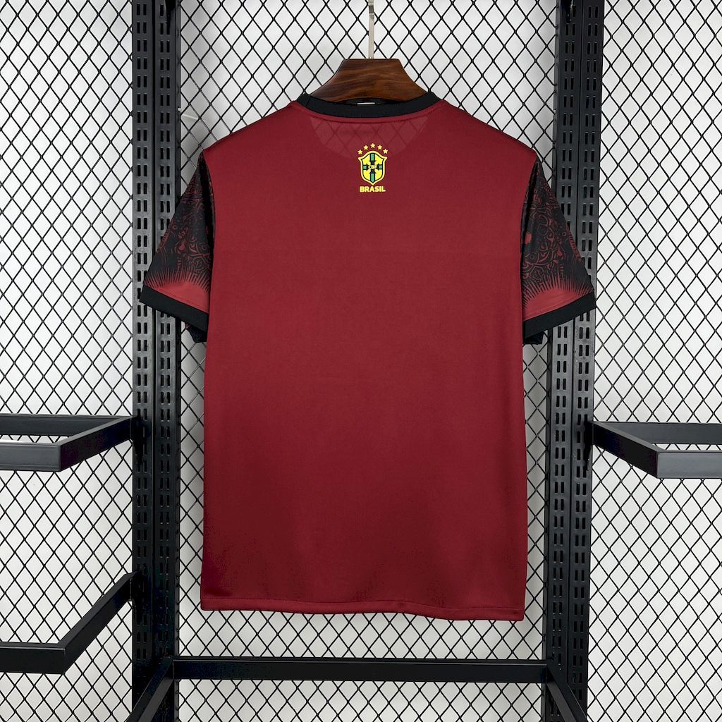 bcb21ef58998431b9eacd47059f8561c Brazil 2025-26 Jordan Black and Red Special Edition Jersey