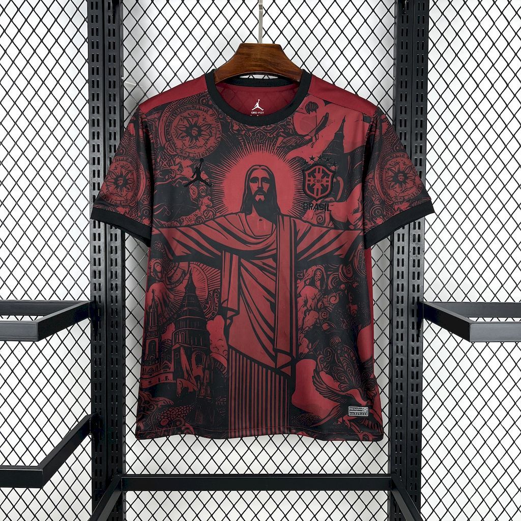 c52a497a967d4d9ea0ea390860fe1ebd Brazil 2025-26 Jordan Black and Red Special Edition Jersey