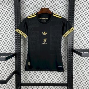 Mexico 2025 26 Gold Black Womens Jersey