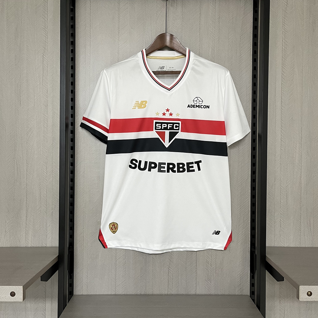 2025-26 São Paulo home all sponsors Jersey