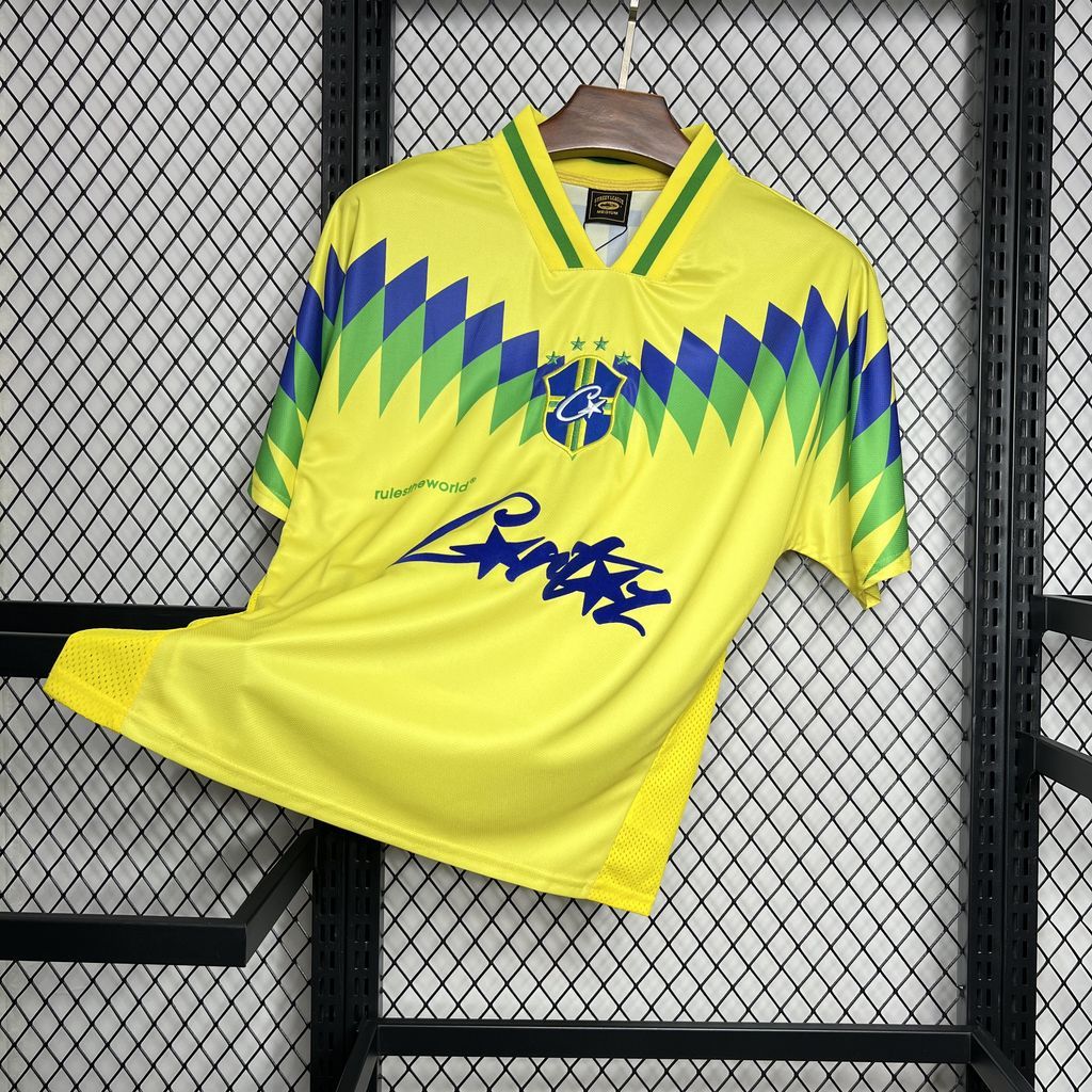 Brazil 1995 Home Corteiz Retro Jersey Brazil 1995 Home Corteiz Retro Jersey