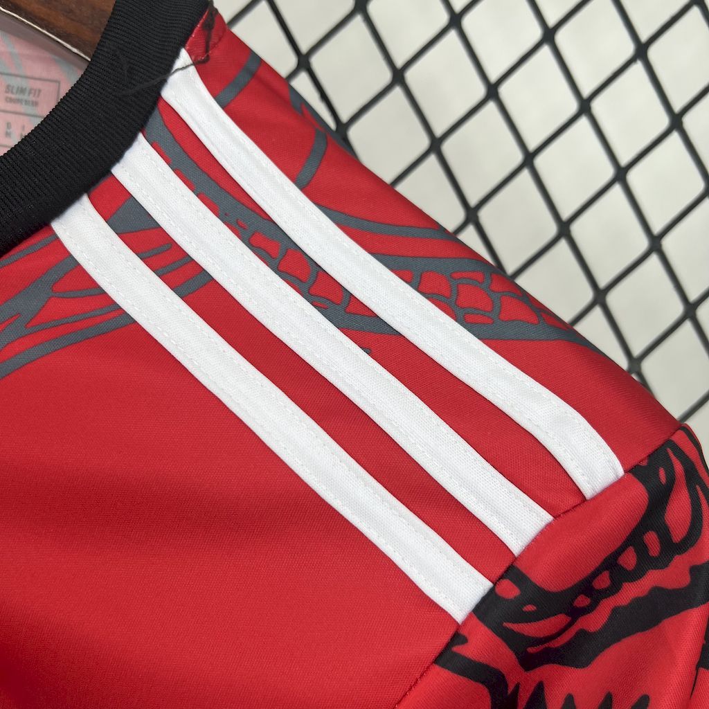 Real Madrid 202425 Red and black dragon Jersey