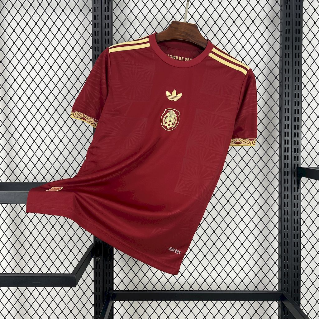 Mexico 2025-26 Gold- Red Jersey