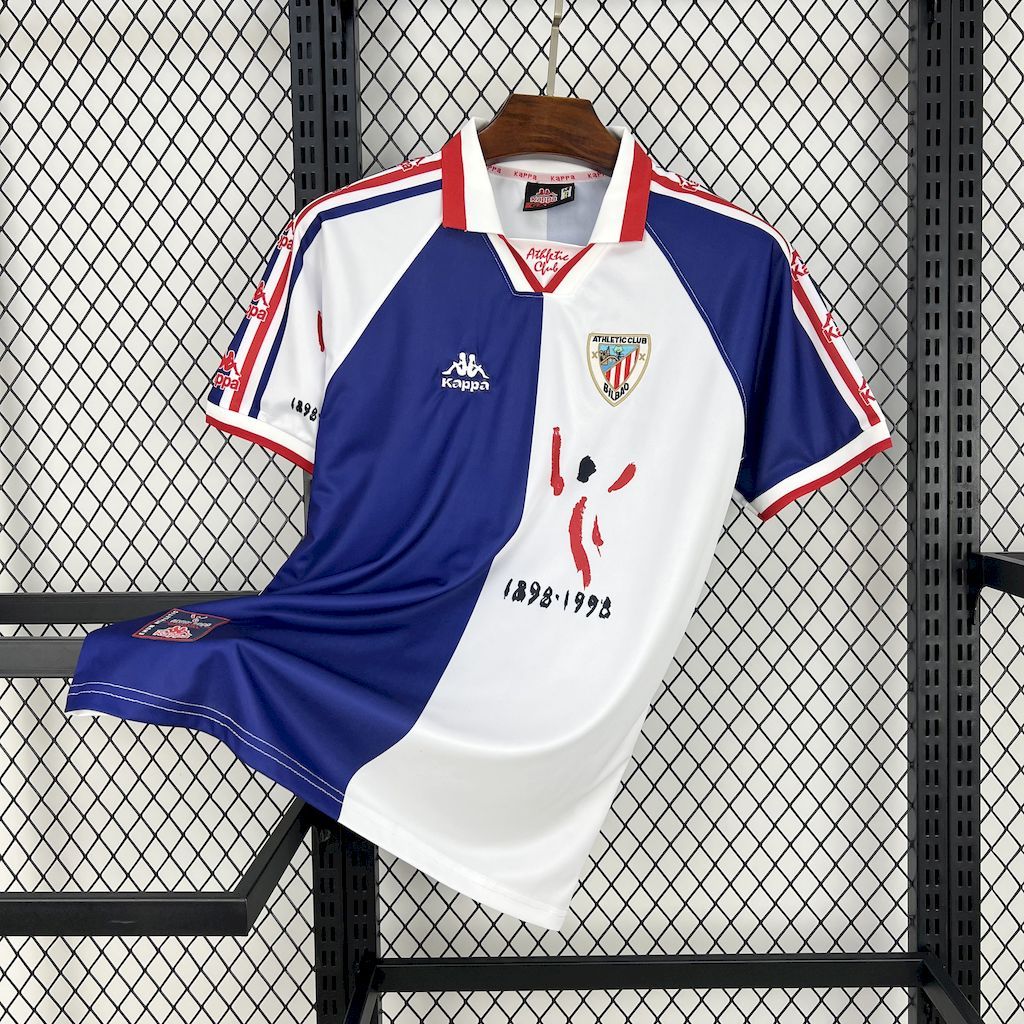 Athletic Bilbao 1997-98 Away Sponsors Retro Jersey Athletic Bilbao 1997-98 Away Sponsors Retro Jersey