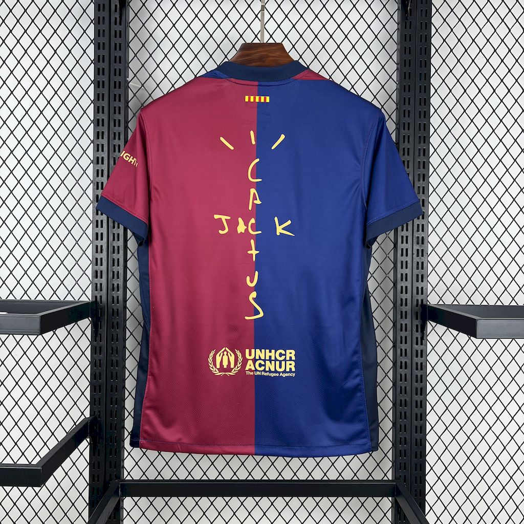 dc764034 Barcelona 2024-25 Home Travis Scott Special Jersey