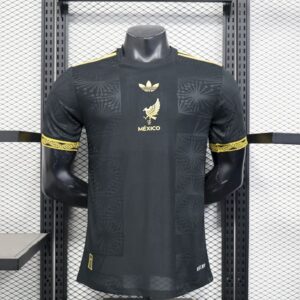 Mexico 2025 26 Gold Black Jersey Player Version