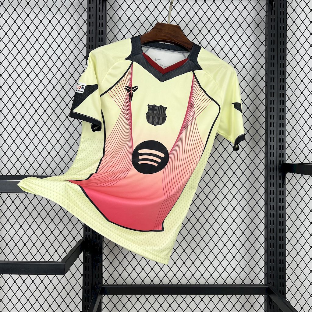 Barcelona 2025-26 yellow pink special edition Jersey (With Champions League)