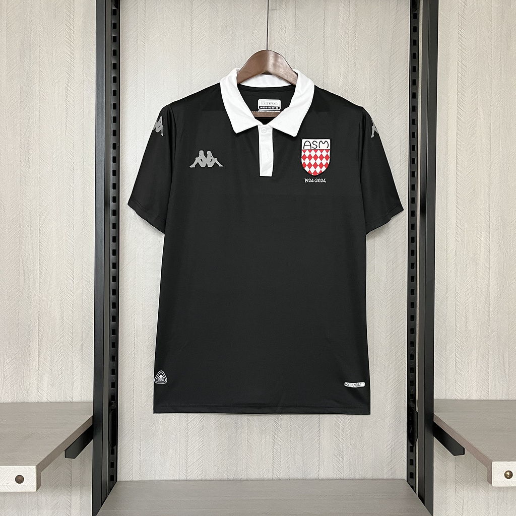 2025-26 AS Monaco 100th Anniversary Black Jersey