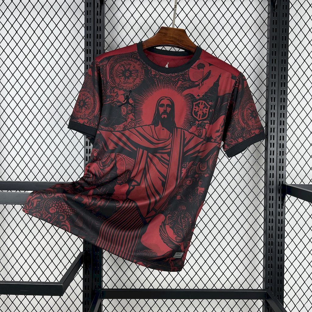Brazil 2025-26 Jordan Black and Red Special Edition Jersey Brazil 2025-26 Jordan Black and Red Special Edition Jersey