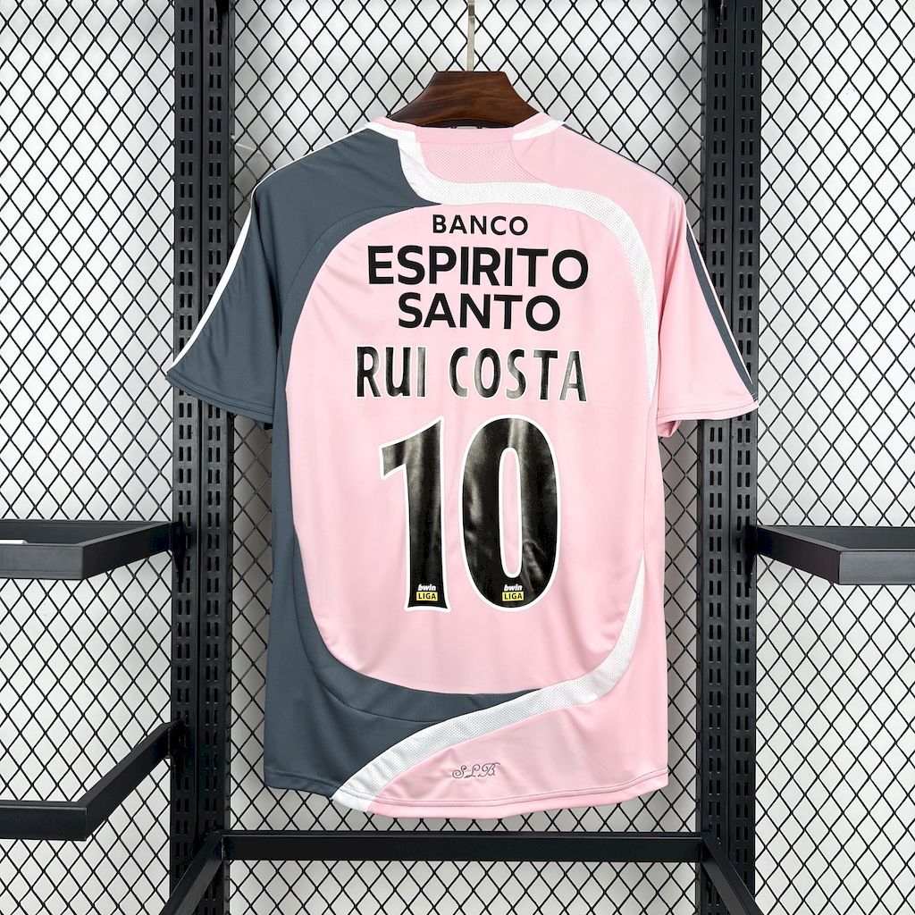 Benfica 2007-08 Away Retro Jersey (With sponsor10#RUI COSTA)