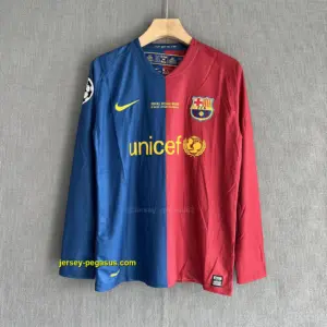 Barcelona Retro 08-09 Home LONG SLEEVES