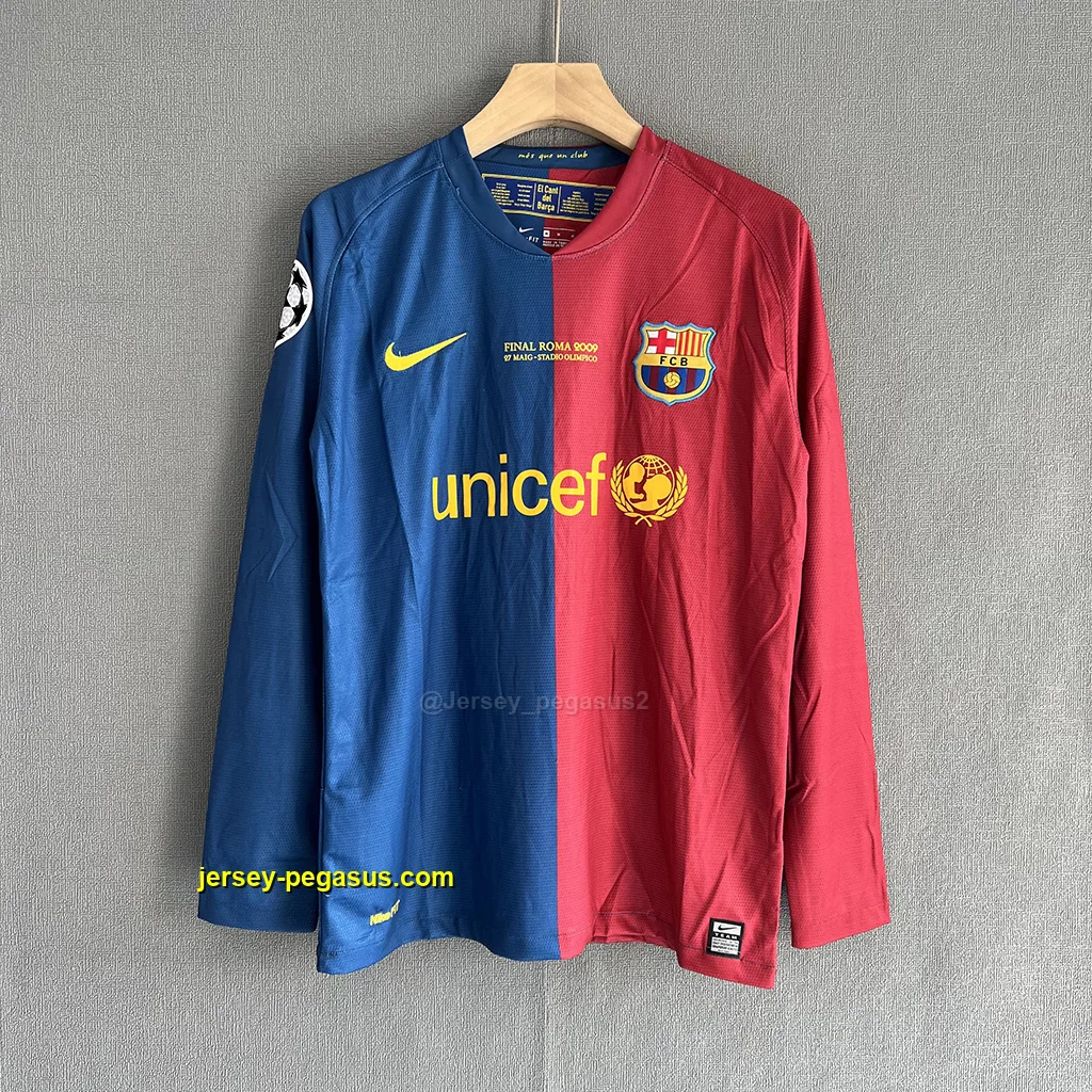 Barcelona Retro 08-09 Home LONG SLEEVES