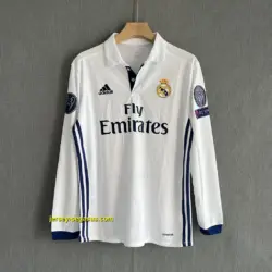Real Madrid Retro 16-17 Home LONG SLEEVES