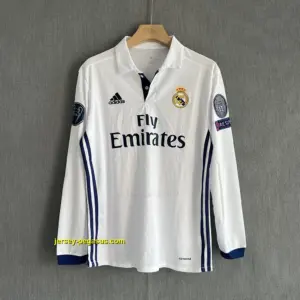 Real Madrid Retro 16-17 Home LONG SLEEVES