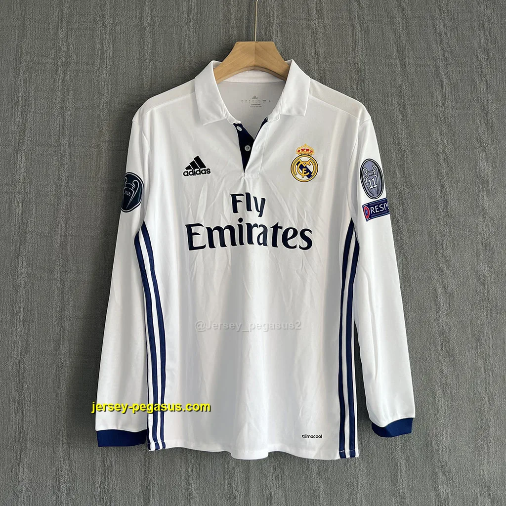 Real Madrid Retro 16-17 Home LONG SLEEVES Real Madrid Retro 16-17 Home LONG SLEEVES