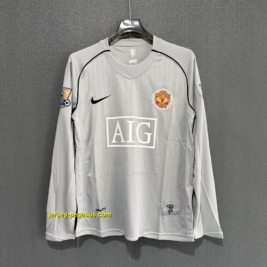 Man Utd Retro 07-08 GK Gray LONG SLEEVES