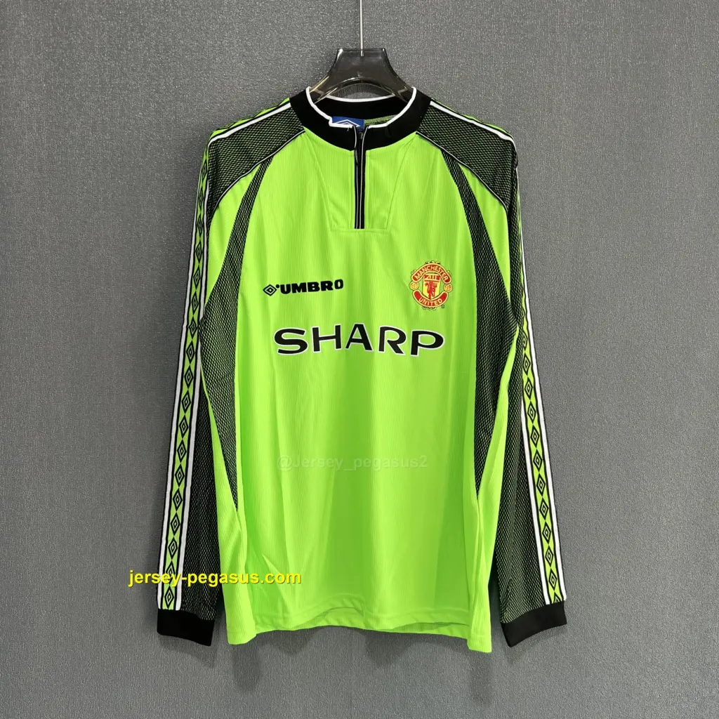 Man Utd Retro 98-99 GK Green LONG SLEEVES