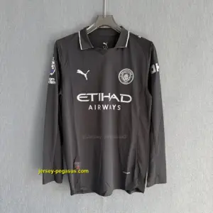 Man City Away LONG SLEEVES Player Version