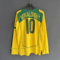 Brazil Retro 2004 Home LONG SLEEVES Brazil Retro 2004 Home LONG SLEEVES