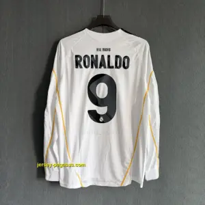 Real Madrid Retro 09-10 Home LONG SLEEVES