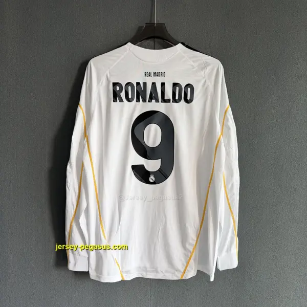 Real Madrid Retro 09-10 Home LONG SLEEVES