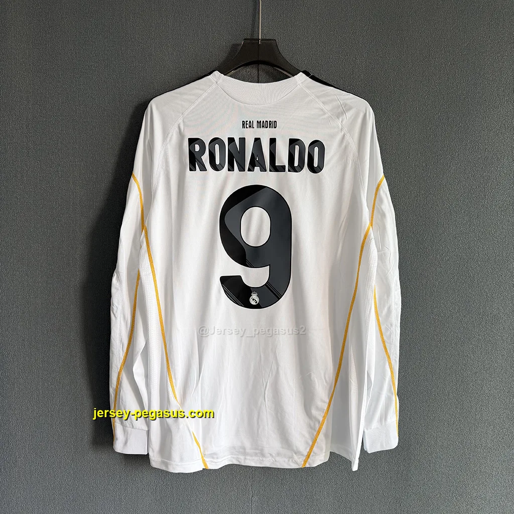 Real Madrid Retro 09-10 Home LONG SLEEVES Real Madrid Retro 09-10 Home LONG SLEEVES
