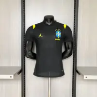 Player Version 2026 Brazil Training Kit Black Jersey