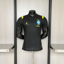 Player Version 2026 Brazil Training Kit Black Jersey