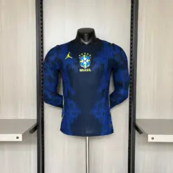 Player version long-sleeved 2026 Brazil Away Jersey