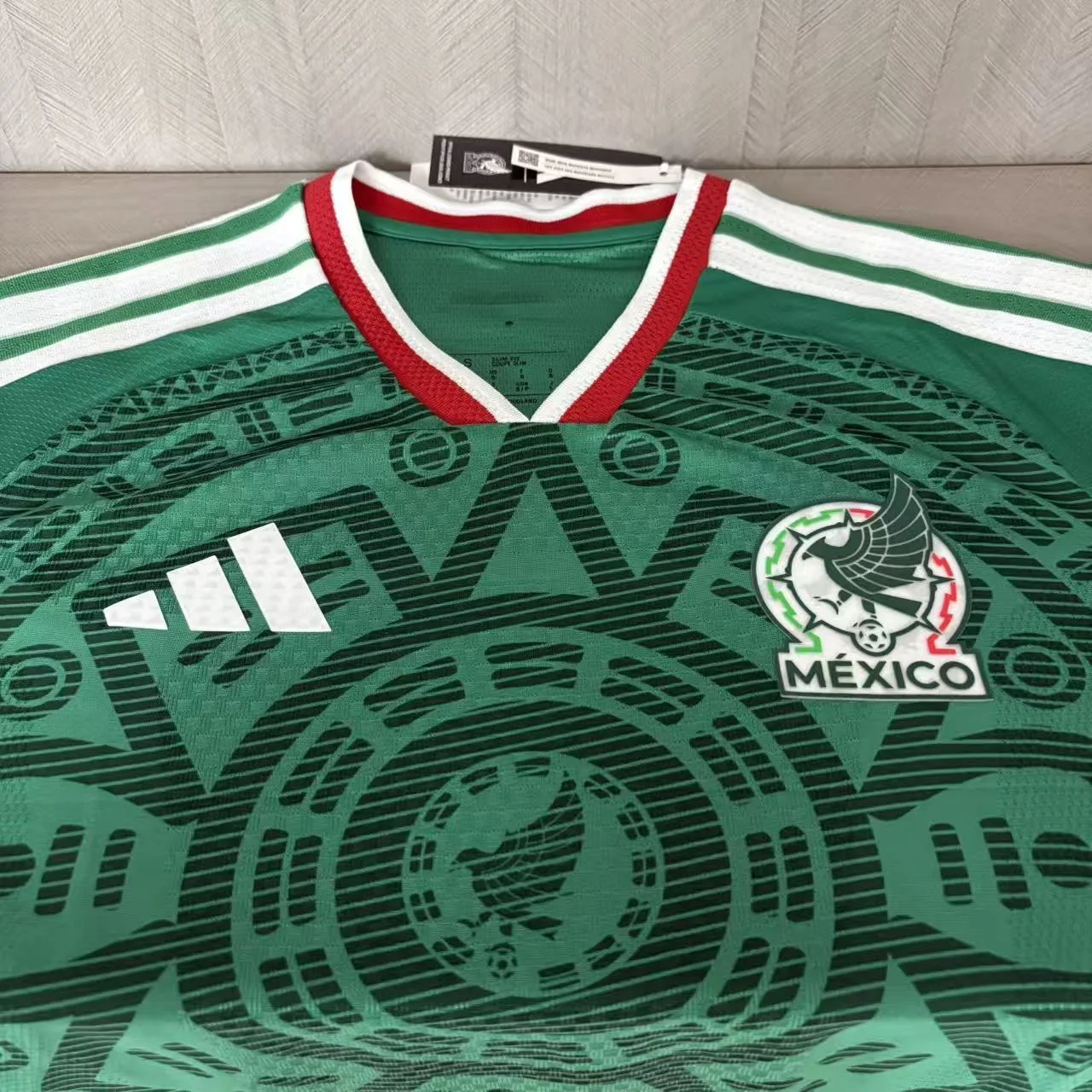 Player version long-sleeved 2026 Mexico home jersey