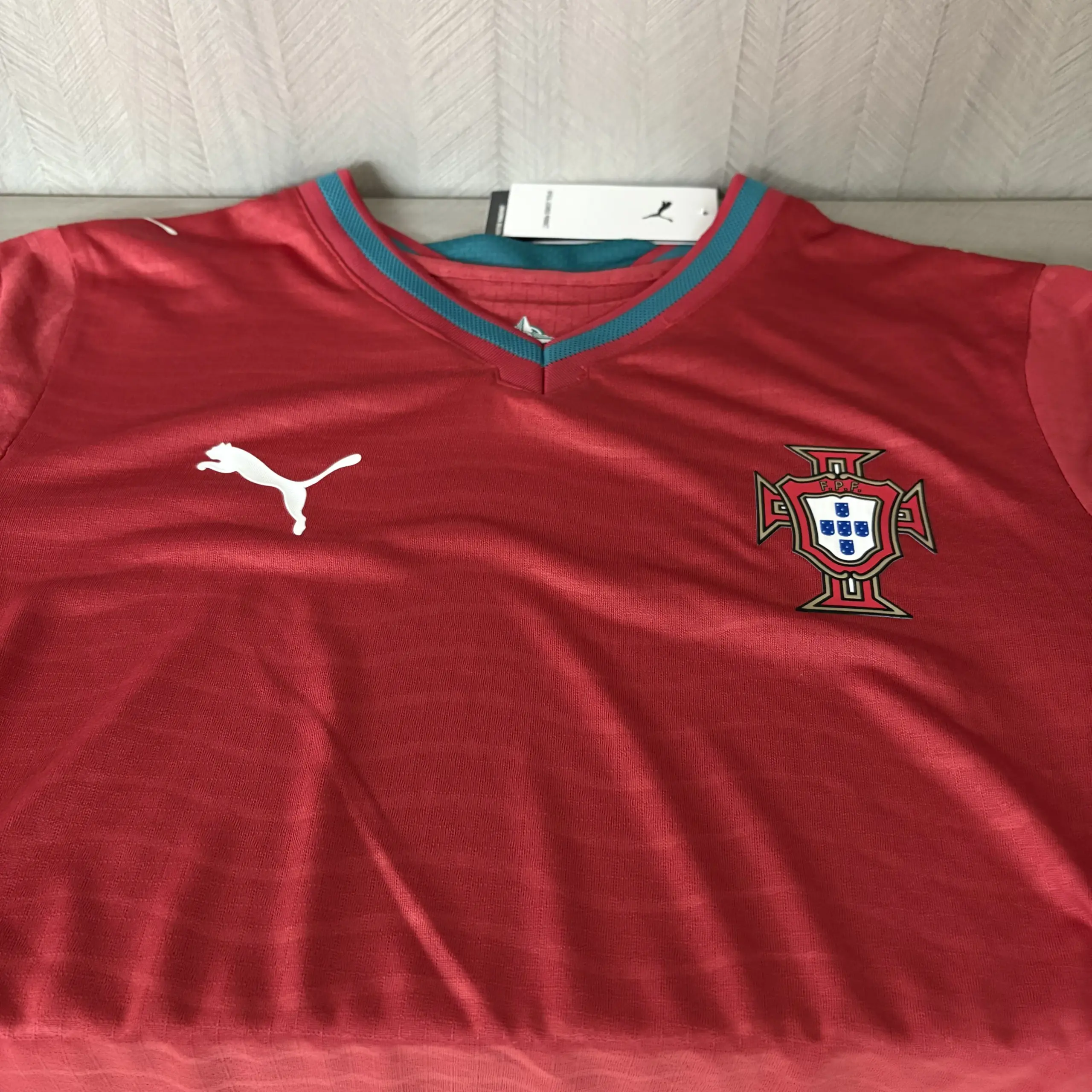 Player version long-sleeved 2026 Portugal home jersey Player version long-sleeved 2026 Portugal home jersey