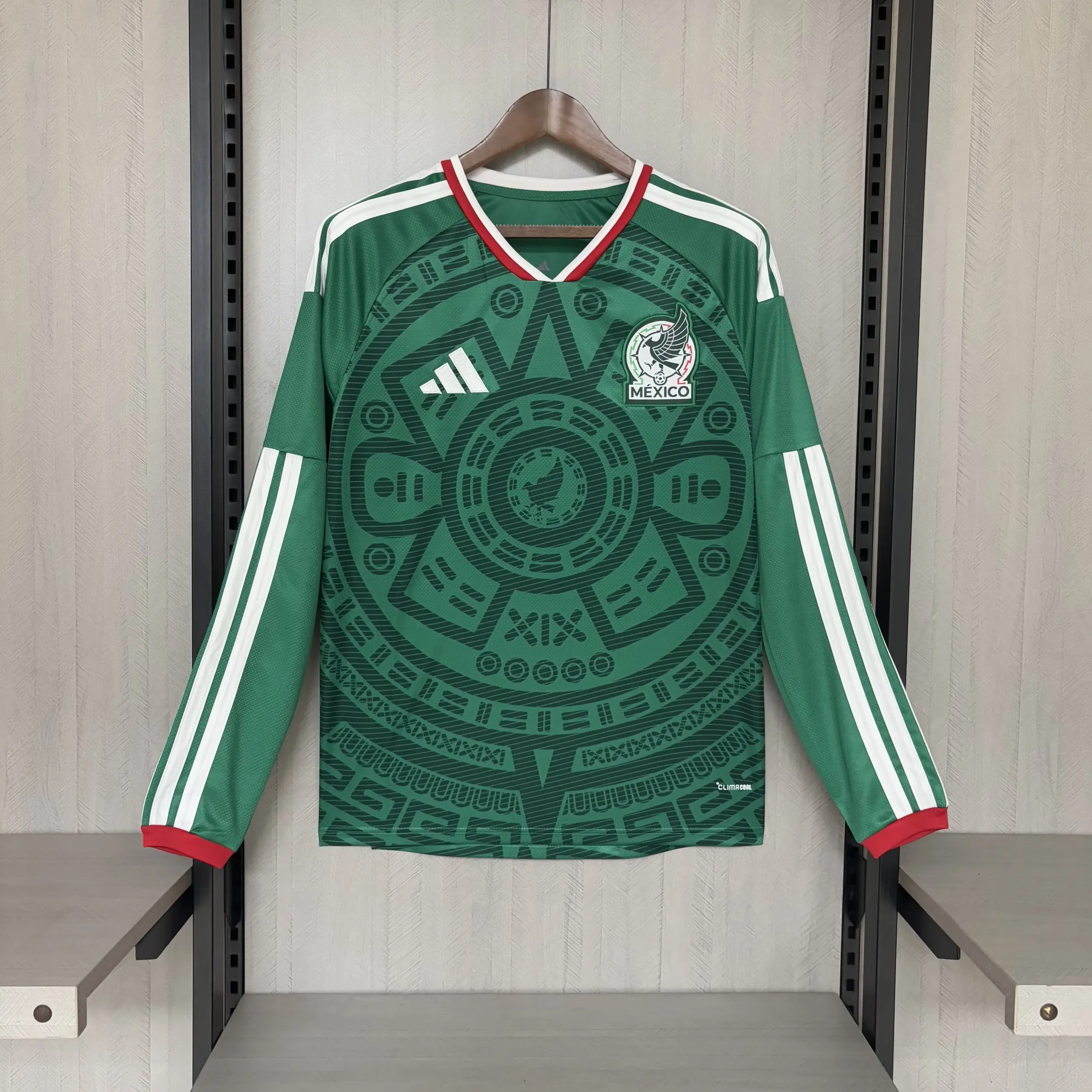 Long-sleeved 2026 Mexico home jersey