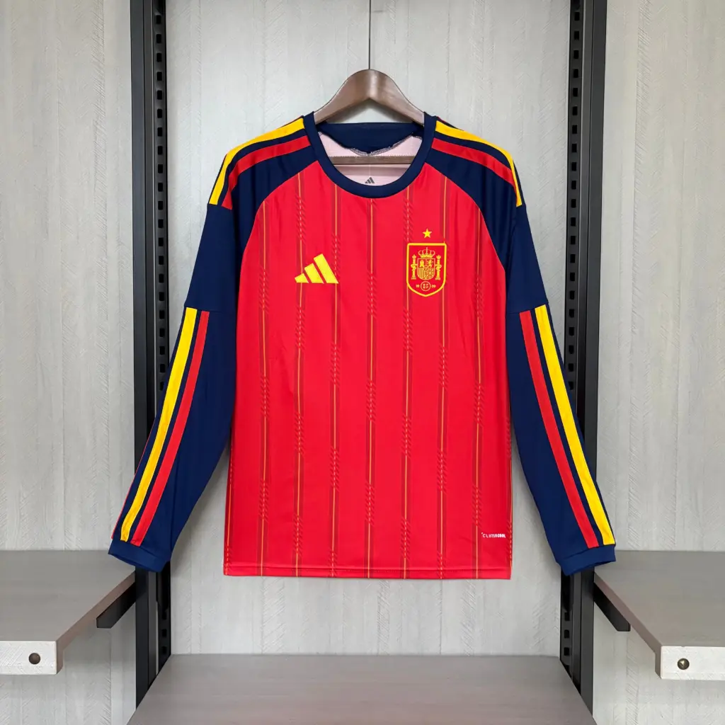 Long-sleeved 2026 Spain Home Jersey