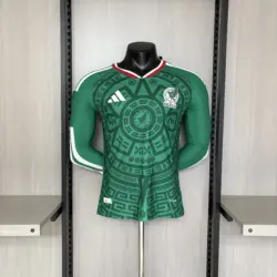 Player version long-sleeved 2026 Mexico home jersey