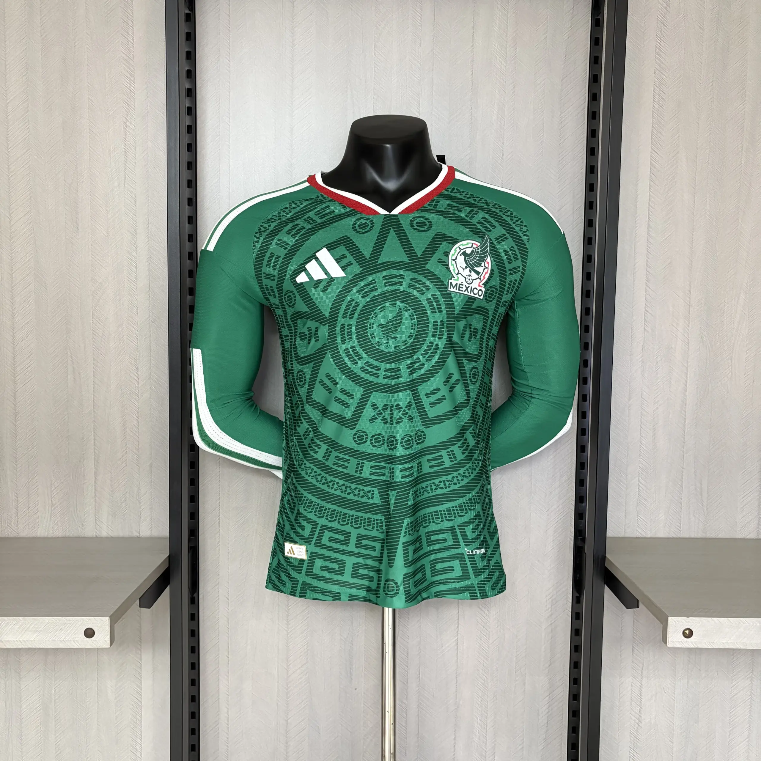 Player version long-sleeved 2026 Mexico home jersey