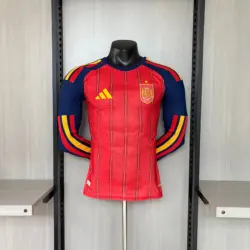 Player version long-sleeved 2026 Spain home jersey