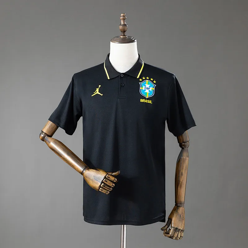 Brazil 2026 Polo Black Jersey